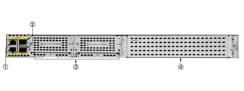 思科 ISR4331/K9 后面板