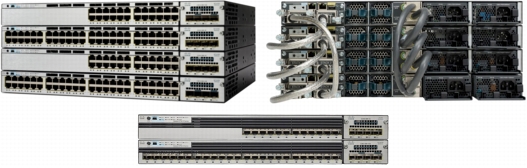 Cisco Catalyst 3750-X 系列交換機(jī)（正面）